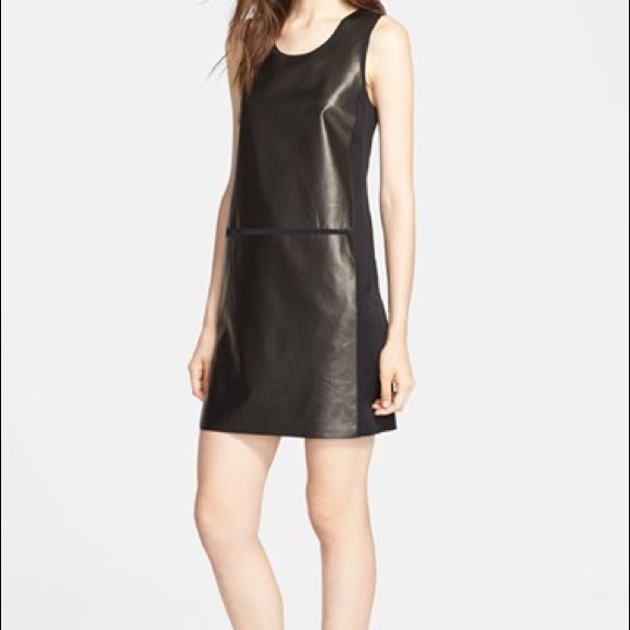 Vince Dresses & Skirts - Vince leather panel dress